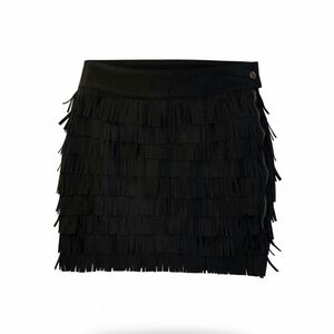 Ark & Co. Black Fringe Mini Skirt – Size S